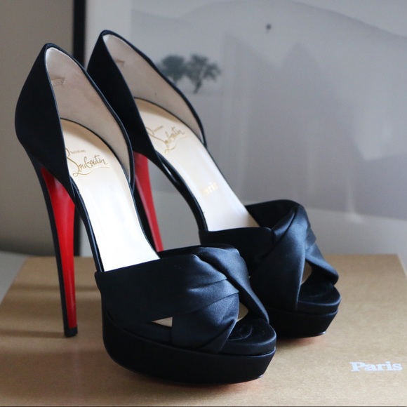 louboutin satin heels